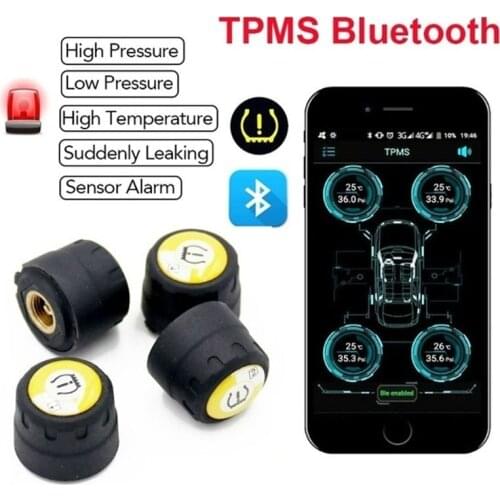 New TPMS Bluetooth 4.0/5.0 External Tyre Pressure Sensor Motorcycle Car Tire Pressure Monitor Detector Support IOS Android Phone