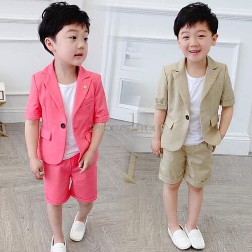 Kids Summer Blazers Boy Suit For Weddings Formal Dress Boy Costume Enfant Garcon Mariage Jogging Blazer Girls Birthday Tuxedo