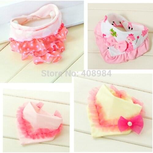 100pcs Baby Kid Toddler Triangle Scarf Soft Bandana infant Head Scarf Bandana Bibs Saliva lace Towel Accessories 40%off