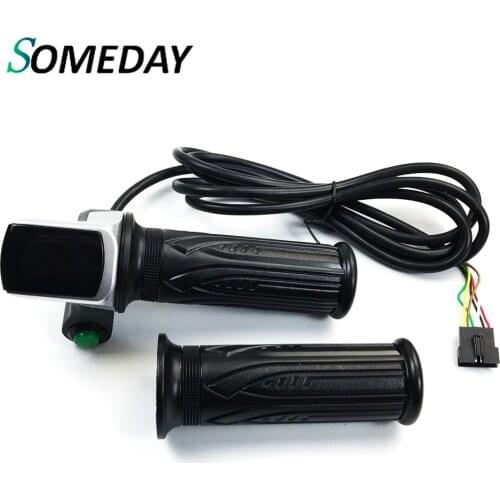 SOMEDAY 24V 36V 48V Ebike 122DX/2 WUXING Twist Throttle with Power Button Switch for Electric Bicycle Conversion Kit