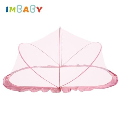 IMBABY Babys Mosquito Net Cover Foldable Net For Baby Room Cribs Newborn Children Insect Control Light Proof Baby Bed Canopy Net
