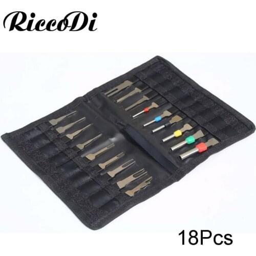 18 pcs Auto Terminal Removal Tool Car Wire Terminal Extraction Pick Connector Crimp Pin Back Needle Remove Tools Set