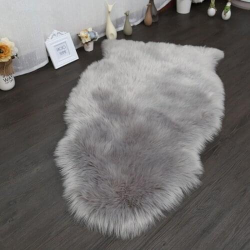 Artificial Wool Carpet Sheepskin Fluffy Rugs Soft Home Carpet Chair Cover RugsBedroom For Room Living Mat Kids Blanket Tapete