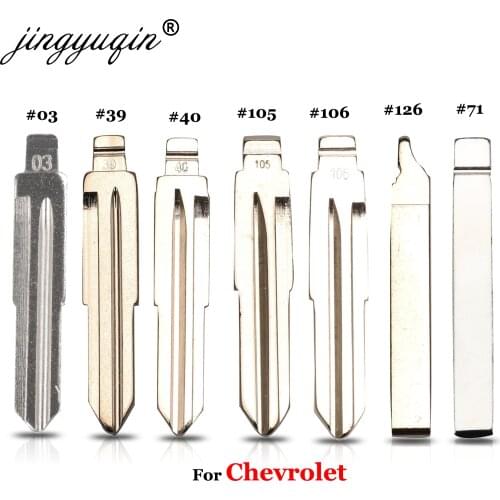 Jingyuqin 15# 39# For Chevrolet Cruze Epica Lova Camaro Impala Captiva Aveo Spark KD Flip Key Blade No.15 03 40 71 105 106 1256