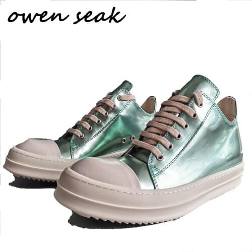 19ss Owen Seak Men Canvas Shoes Casual Lace Up Luxury Trainers Men Sneakers Adult Brand Flats Summer Low Shoes Big Size