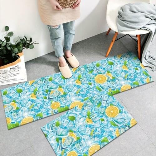 3D Geometric Print Kichen Carpets Mat Non-slip Bath Carpet Mats Area Rugs Living Room Balcony Printed Entrance Doormat Floor Mat
