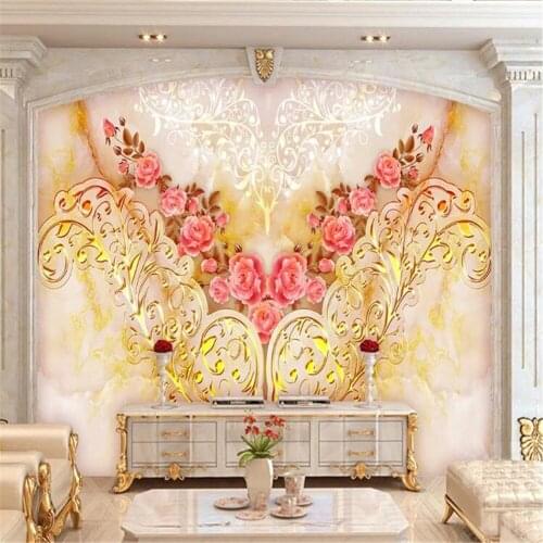 Milofi European style marble pattern European style high-end interior background wall paper