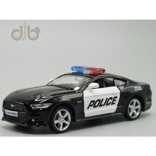 1:36 Diecast Car Model Mustang 2015 Police Patrol Wagon Pull Back Car