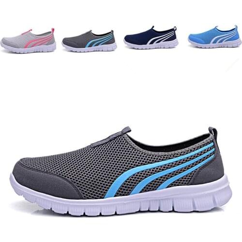 New Arrival Mens Striped Pattern Light Running Shoes Breathable Outdoor Sports Sneakers Simple Cool Mesh Low Upper Height Shoes