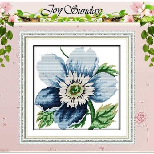 Blue Flowers Patterns Counted Cross Stitch 11CT 14CT Cross Stitch Set Wholesale DIY Cross-stitch Kit Embroidery Needlework
