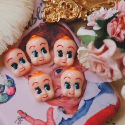 Develop resin antique doll head patch, fun retro material, jewelry diy handmade accessories
