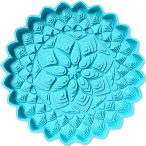 1PC Layered Coaster Mold Crystal Epoxy Resin Moulds Creative Silicone Mold Jewelry Tools Jewelry Accessories