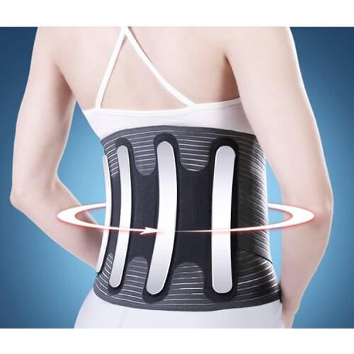 Lumbar Spine Support Belt Unisex Adjustable Elastic Lumbar Disc Herniation Spine Waist Back Relief Pain