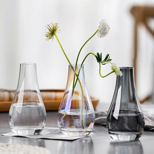 Modern Creative multicolor glass vase terrarium transparent glass containers flower vases wedding decoration Flower container