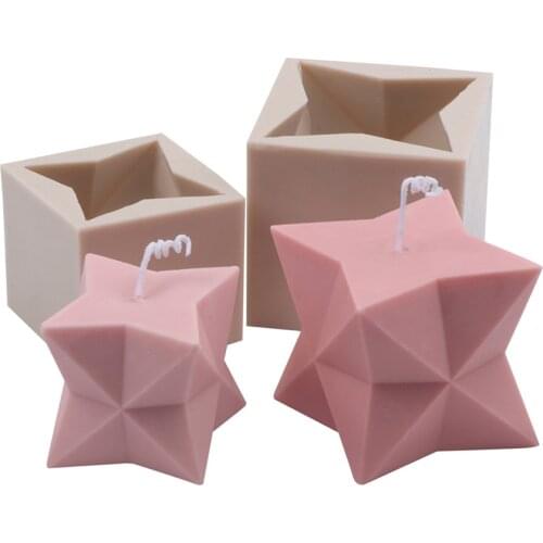 Stars Section Silicone Candle Mold Diy Cuboid Aroma Darts Soap 3d Stereo Decor Plaster Supplies Two Size Crystal Cinnabar