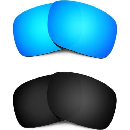 HKUCO For Holbrook Sunglasses Replacement Lenses Blue/Black 2 Pairs