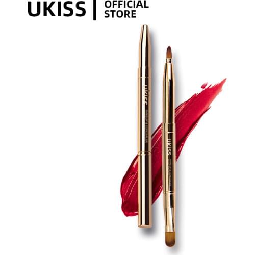 UKISS Lip Brush Female Portable Lipstick Brush Double Head Retractable with Cover