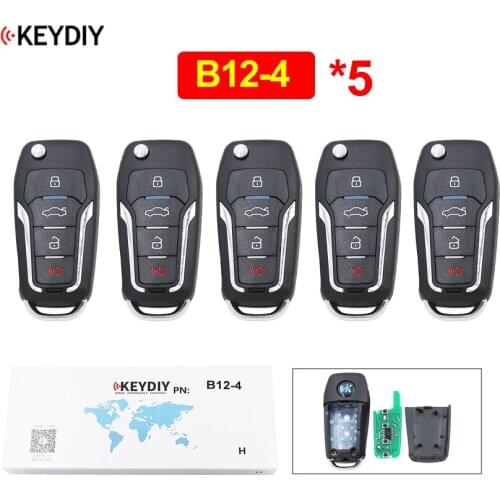 5Pcs/Lot B12-4 F Style Universal Remote 3+1/4 Button Remote Control Smart Car Key for KD900 KD900+ URG200 KD-X2 Mini KD B-Series