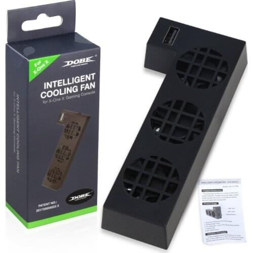 5V 1A Cooling Fan USB Intelligent External Super Turbo 3-Fan Cooler Fan for XboxOne X Gaming Console Heat Exhauster Temperature