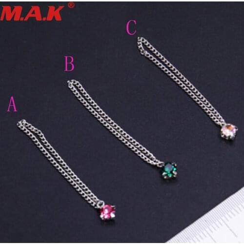 1:6 scale female beautiful necklace model diamond gem ruby jewelry accessory toy for 12 inches woman girl lady action figure