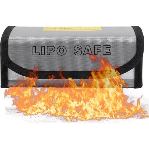 185x75x60mm Mini Fireproof Waterproof Explosion-Proof Portable Lipo Battery Safety Bag For FPV Racing Drones Battery Safety Bag