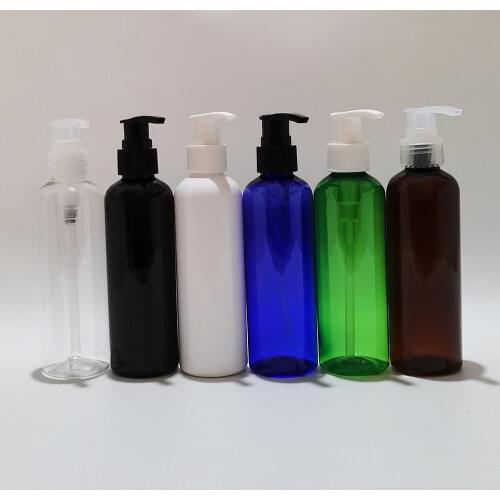 30pcs)200ml empty round brown shape liquid soap pump lotion bottle shampoo shower gel lotion Screw pump dispenser container