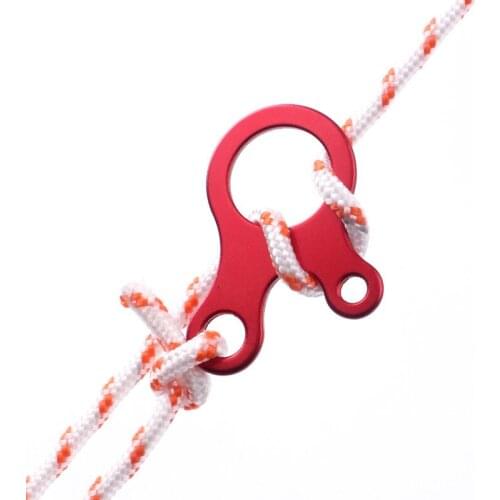 4Pcs Red Snail Mountaineering Buckle 3 Holes Quick Knot Rope Outdoor Tent awning Adjust Buckle Wind Rope Buckle Non-Slip Button