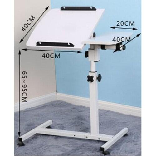 40+20)*40cm 360 Degrees Rotation Multipurpose Movable Laptop Table Anti-Slip Height Adjustable Notebook Computer Desks