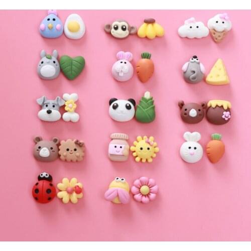 40pcs Cartoon Combination Resin Accessories DIY Craft Supplies Headwear Hair Accessories Decor Materials Phone Shell Patch Arts