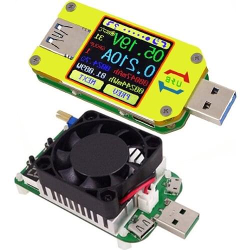 Volemeter Ammeter Current Meter Cable Resistance Tester UM34/UM34C LD25 for USB 3.0 Type-C DC Voltage Measure Battery Charge