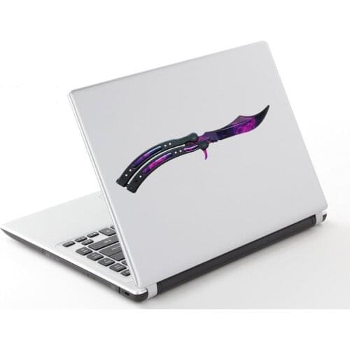 Car sticker 13cm X 8cm for CS GO Butterfly Knife Personality Decal Creative VAN Car stickers Scratch-proof Waterproof Decoration