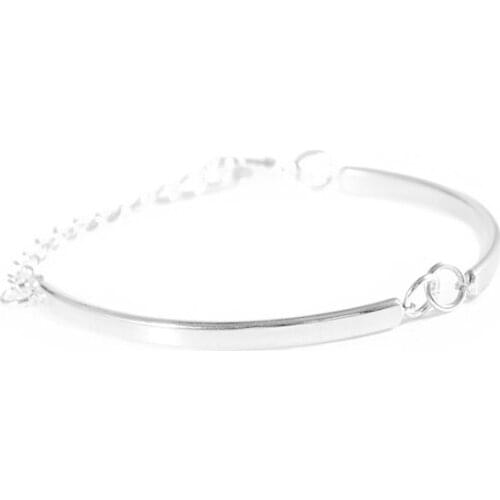 10Pcs Gold Silver Color Adjustable Curved Connector Charm Bracelet Bangle For DIY Accessory Bangle Jewelry