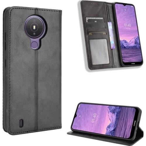 For Nokia 1.4 Case Luxury Flip PU Leather Wallet Magnetic Adsorption Case For Nokia 1.4 Nokia1.4 Protective Phone Bag