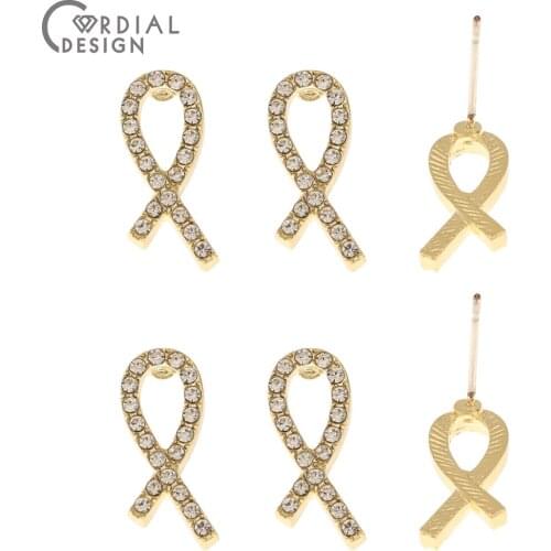 Cordial Design 100Pcs 6*17MM Jewelry Accessories/DIY Making/Rhinestone Earrings Stud/Multi Shapes/Hand Made/Earrings Findings