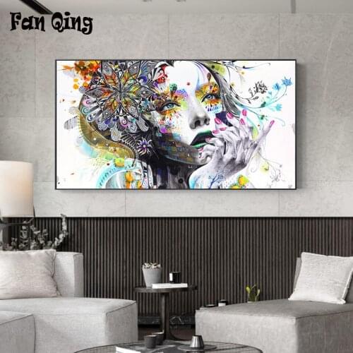 Colored Sexy Woman Diamond Painting Round Full Drill Nouveaute DIY Mosaic Embroidery 5D Cross Stitch Portrait Images