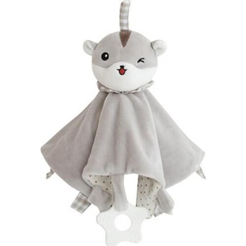 Baby Towel Cute Cartoon Animal Soft Plush Doll Baby Blanket Soothing Bib Towel Toy Gift Babies Blankets