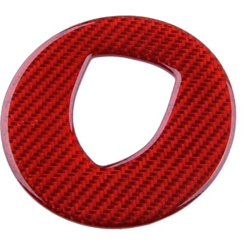 DWCX Red Car Steering Wheel Center Logo Decor Trim Cover Frame Fit For Porsche Macan 2014 2015 2016 2017 2018 2019 2020