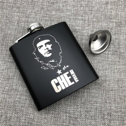 Personalized Customized Che Guevara Hip Flasks 6 Oz 170ml 304 Stainless Steel Alcohol Whiekey Vodka Flask With Funnel Great Man