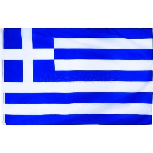 Greece National Flag Greek Hellenic State Country Banner Super-Poly Hanging Indoor/Outdood Country Banner 90*150 Polyester