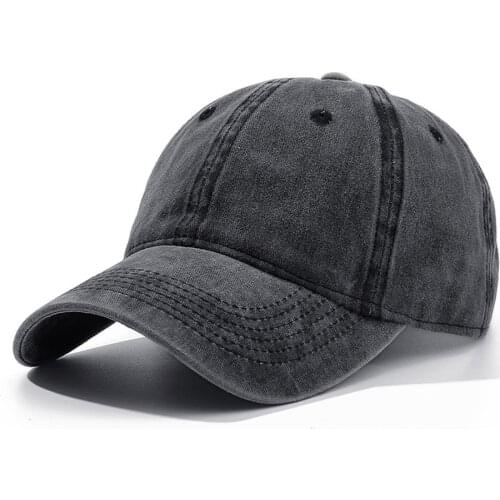New Unisex Cap Plain Color Washed Cotton Baseball Cap Men & Women Casual Adjustable Outdoor Trucker Snapback Hats Dropshipping
