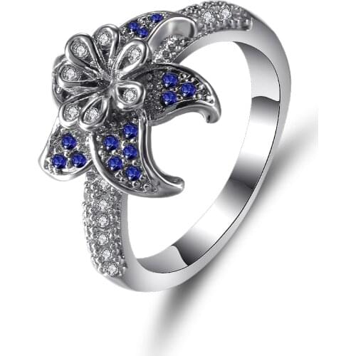 Ladies Zircon Ring Sexy Charming Mandala Flower Shape Ring Female Luxury High End Jewelry Accessories Valentines Day Gift