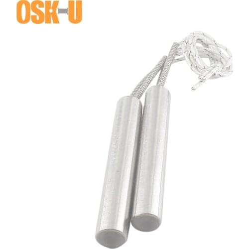 2pc Cartridge Heating Element 250/350/450W Stainless Steel Electric Heater Pipe for Core Shooter 16mm Tube Dia. Cartridge Heater