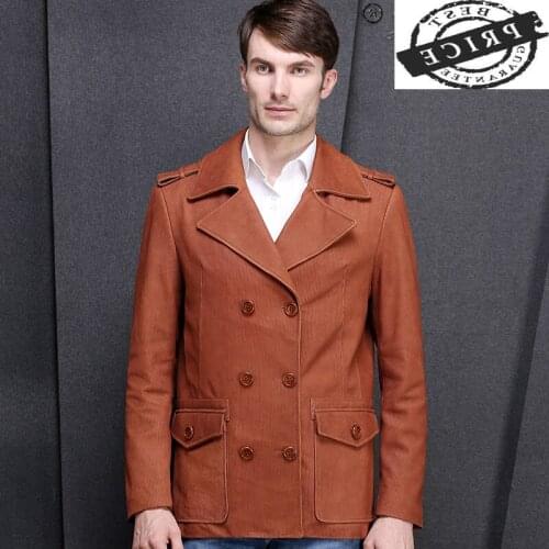 Real Sheepskin 100% Coat Men Autumn Winter Clothes 2021 Streetwear Genuine Leather Jacket Mens Leather Jacket S1aP1a22
