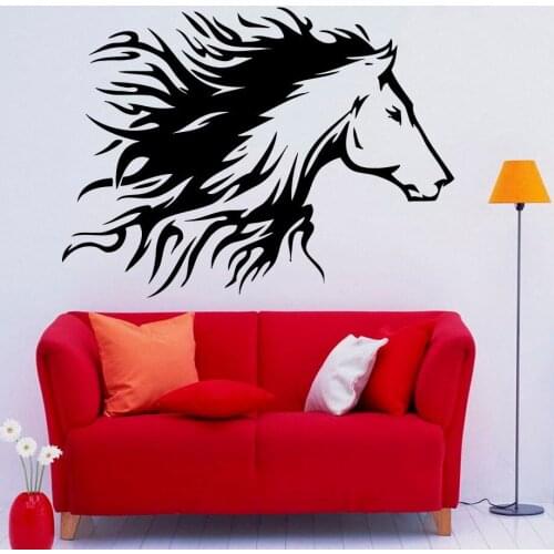 Beautiful Horse Wall Decal A running horse Animal Wall Stickers Vinyl Room Interior Design for Nursery Kids Room Decor X321