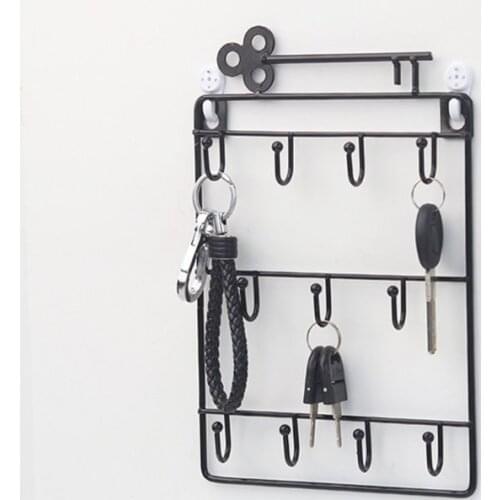 Wall Mounted 11 Key Holder Rack Organizer Pocket for Entryway Kitchen Home Office Decor B85C