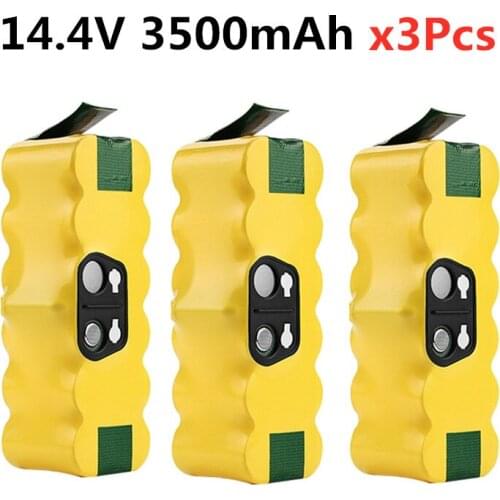 3PCS 14.4V 3500mAh Ni-MH Battery for iRobot Roomba 500 510 530 532 534 535 540 550 560 562 570 580 600 610 700 760 770 800 R3