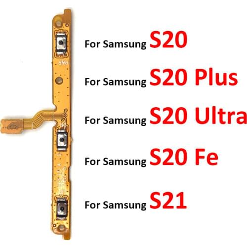 New Power on / off Volume Key Button Buttons Flex Cable Ribbon For Samsung Galaxy S20 / S20 Plus / S20 Ultra / S21