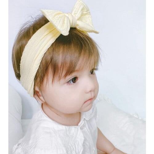 16*9.5 CM Baby Girls Elastic Hairband Solid Color Striped Bows Headband Bowknot Headwear Hair Accessories Christmas Decoration