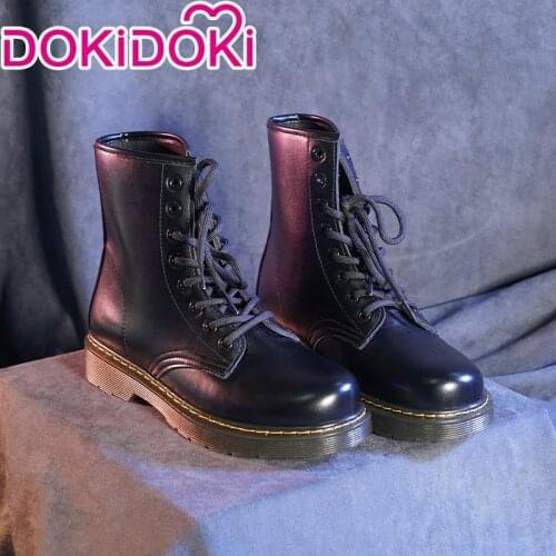 DokiDoki Game Arknights Thorns Cosplay Wig Thorns Hair Arknights Cosplay Shoes Thorns Wig Heat Resistant