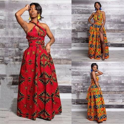 African Dresses For Women Robe Africaine African Clothing Dashiki Fashion Print Cloth Long Maxi Dress Africa Clothing
